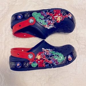 Marvel boys Crocs size 2